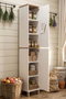 Hanah Home Nord - ND12-SW Armario Multiusos Blanco y Roble